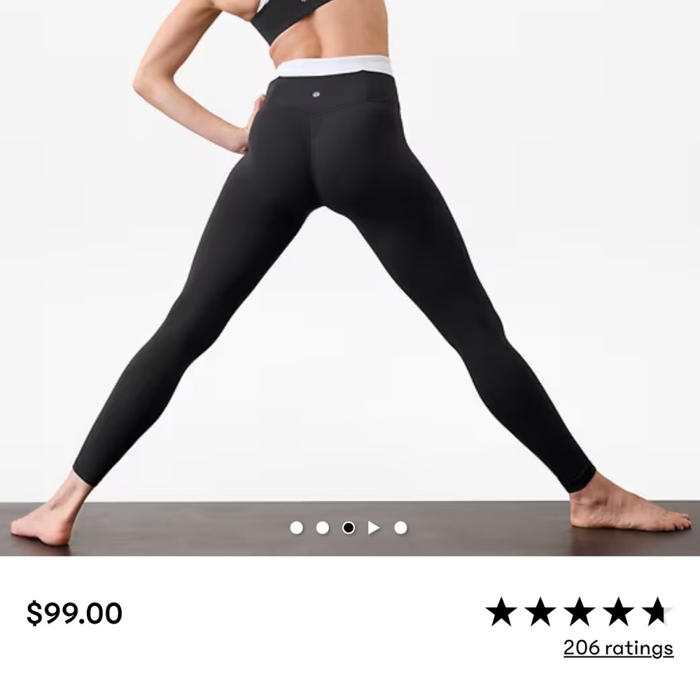 Athleta Ultra High Rise Elation Leggings in White and Black - Picture 5 of 5